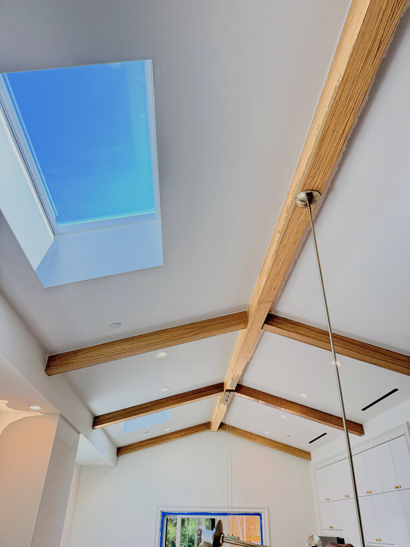 White Oak U-Beams, Sherman Oaks Residence