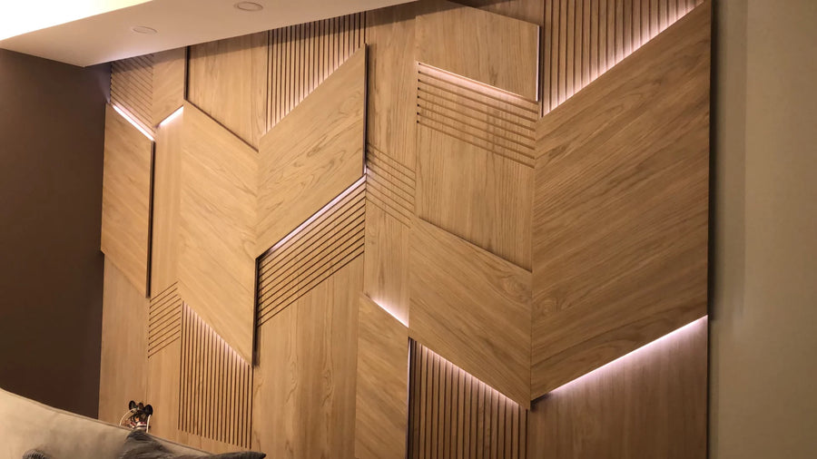 Triatrika Geometric Wood Wall Panels
