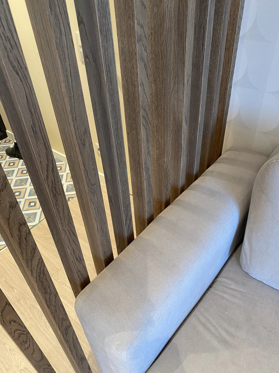 Wood Room Divider for an Apartment