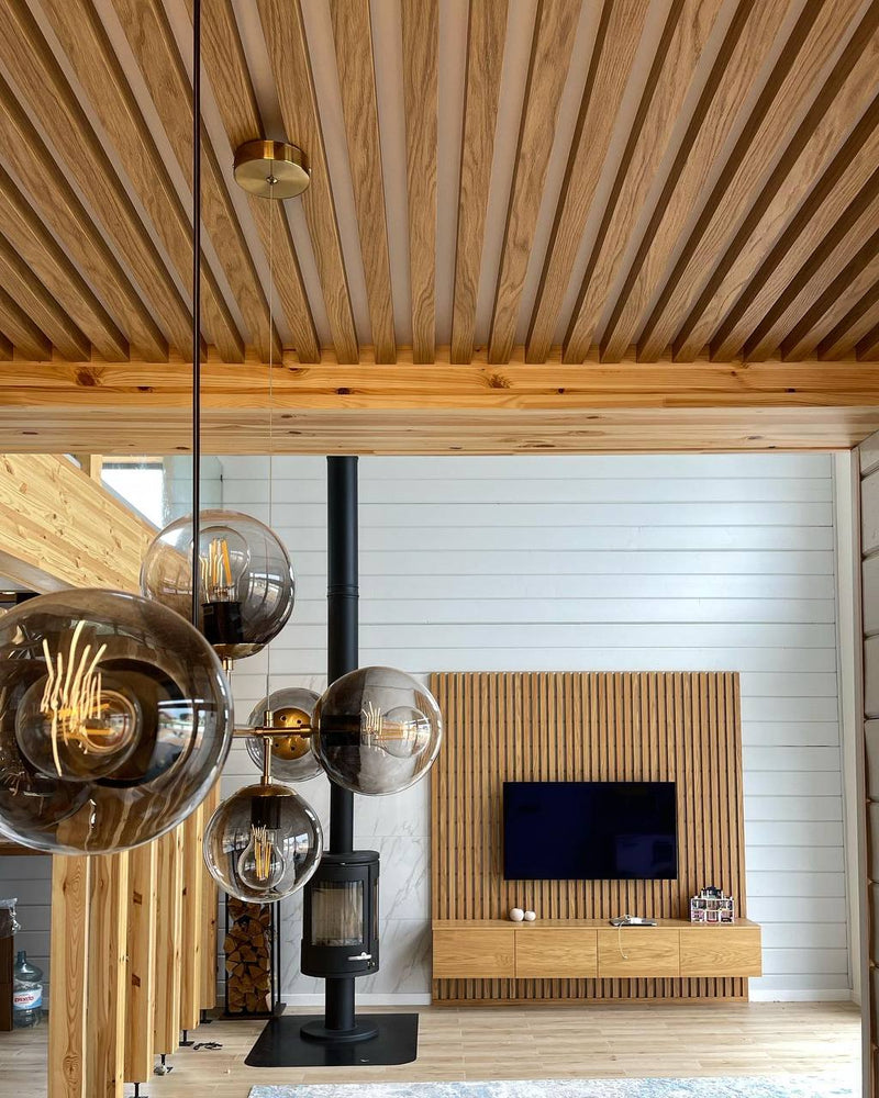 OAK CEILING SLATS AND WALL SLATS