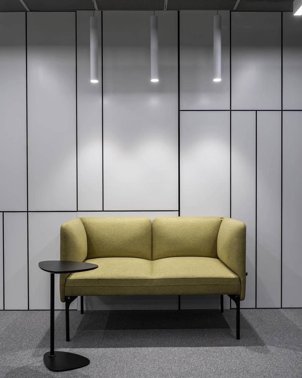 Tinted Walnut Wall Panels for an Office