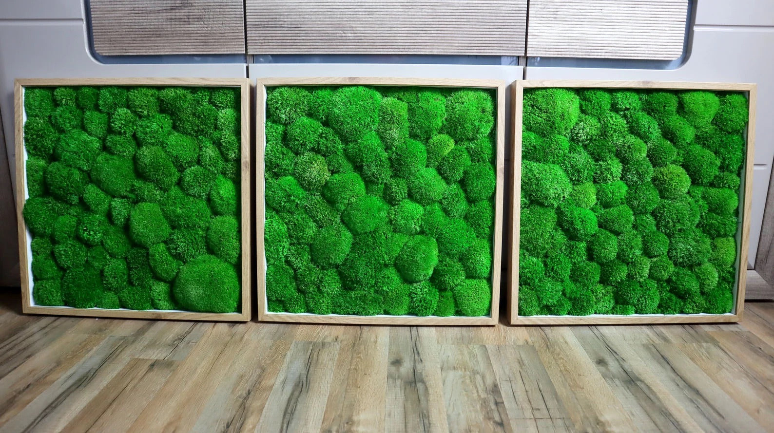 Long green moss pillow