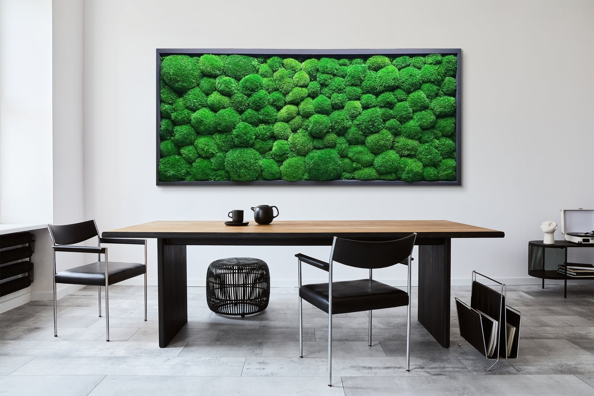 Long green moss pillow