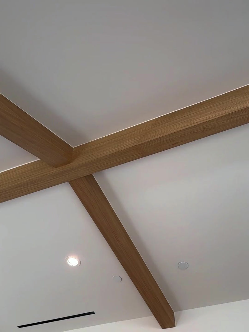 White Oak U-Beams, Sherman Oaks Residence
