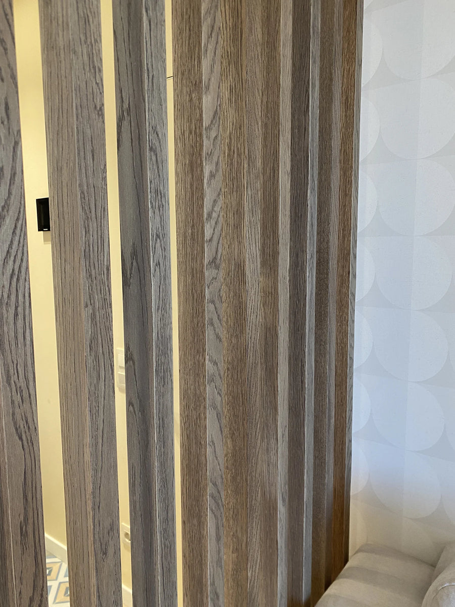 Wood Room Divider for an Apartment