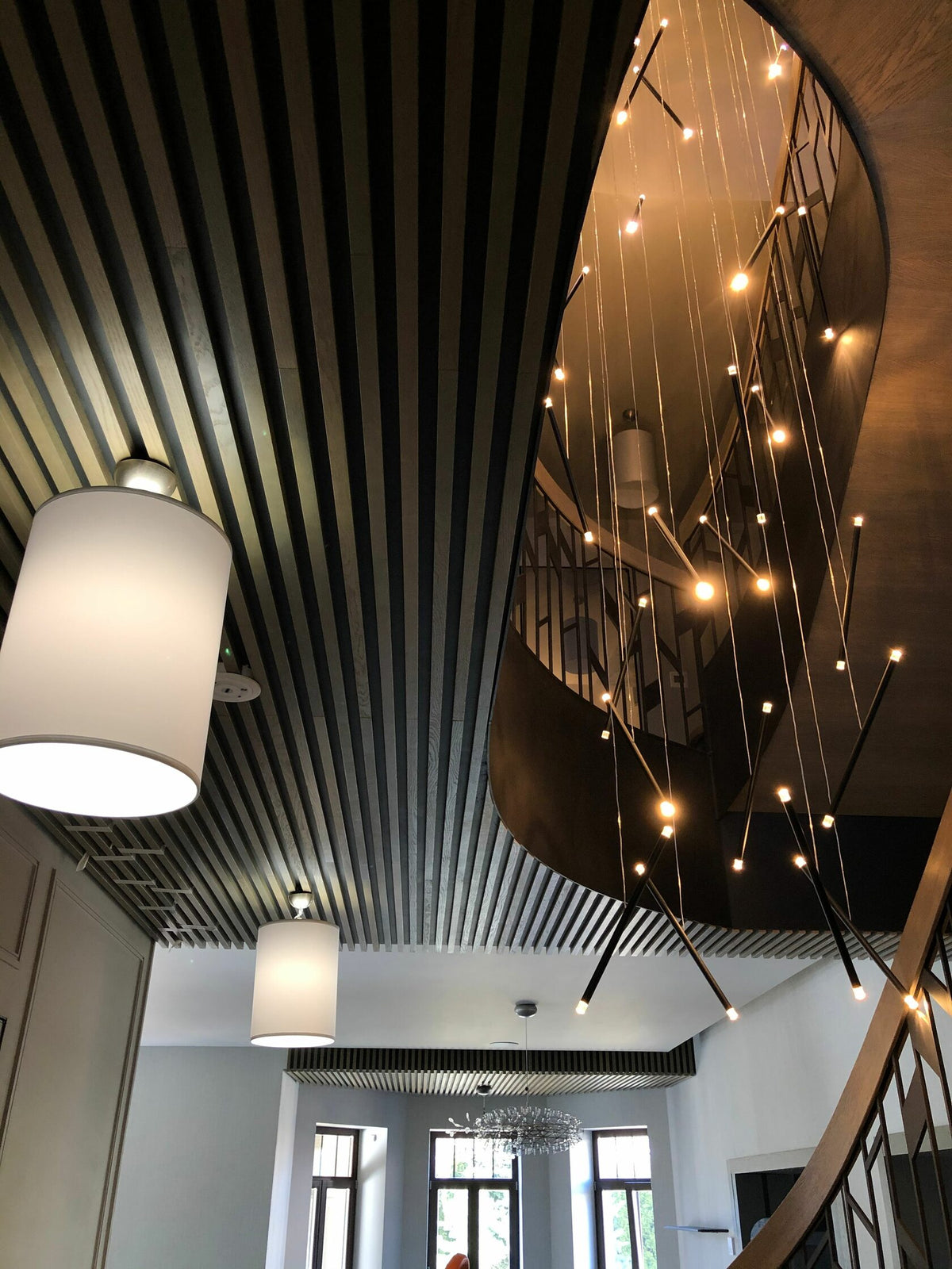 Wood Slat Ceiling for a Home