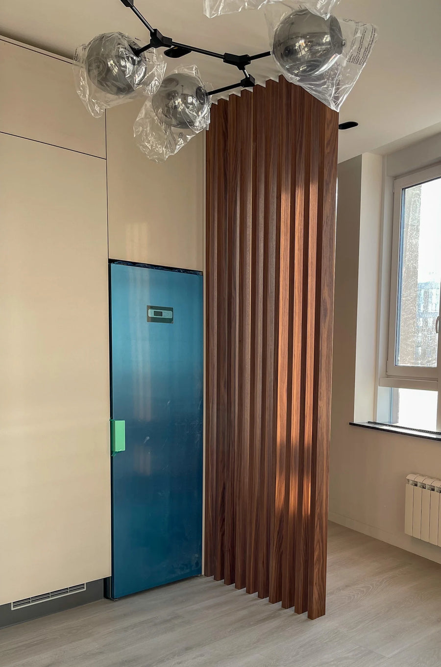 Walnut Wall Panels and Room Divider