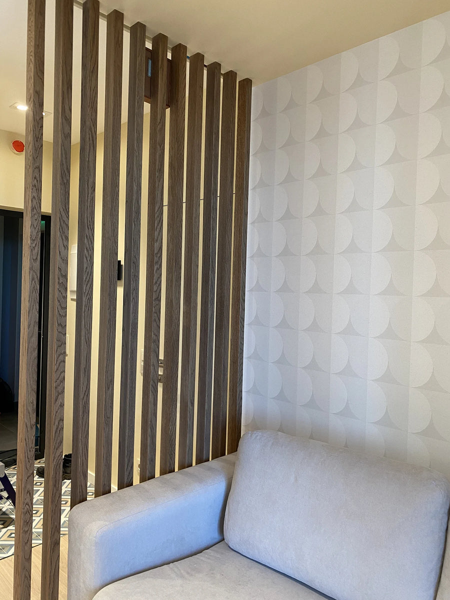 Wood Room Divider for an Apartment