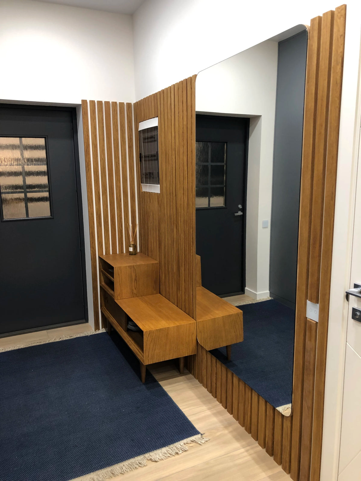 Wood Slat TV Wall
