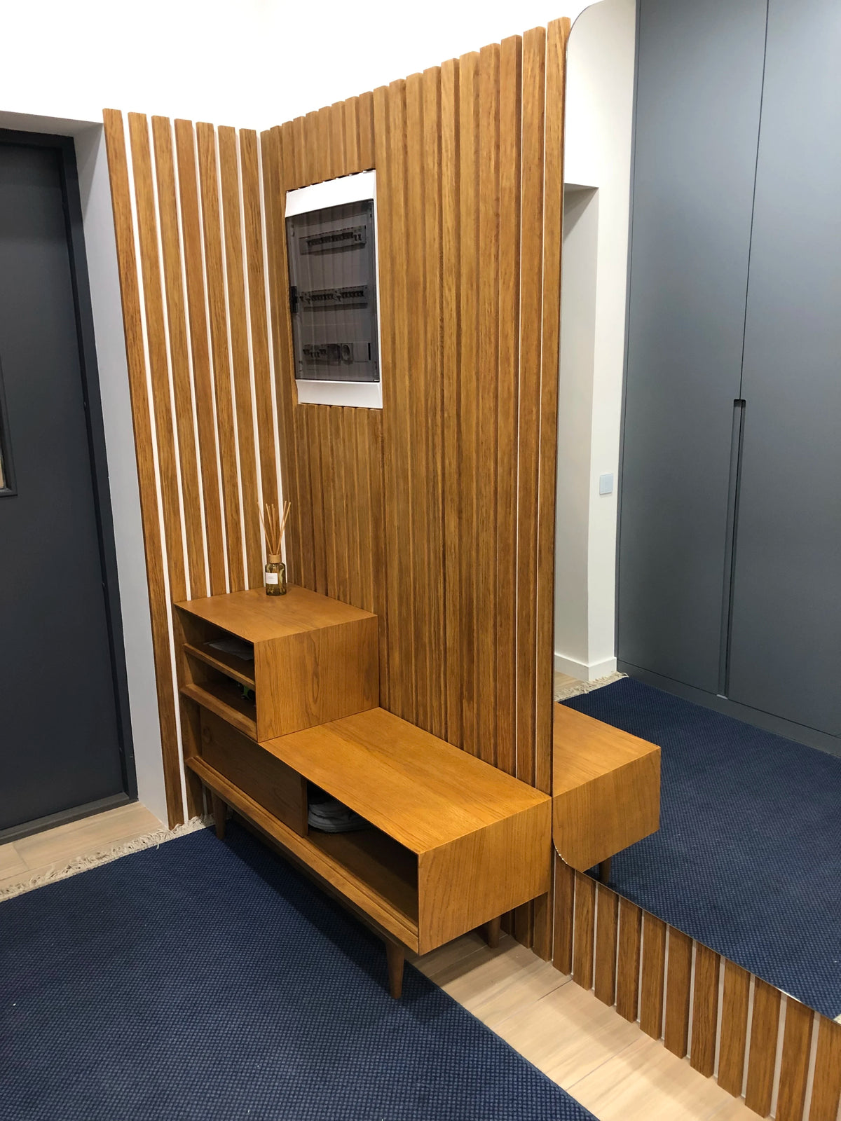Wood Slat TV Wall