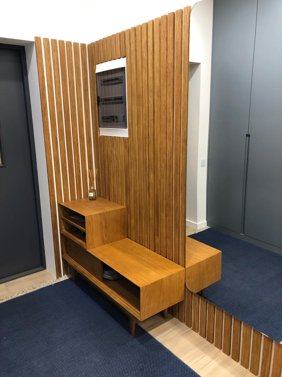 Wood Slat TV Wall
