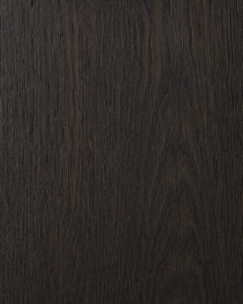 Blackened stained oak finish study, showing natural wood grain