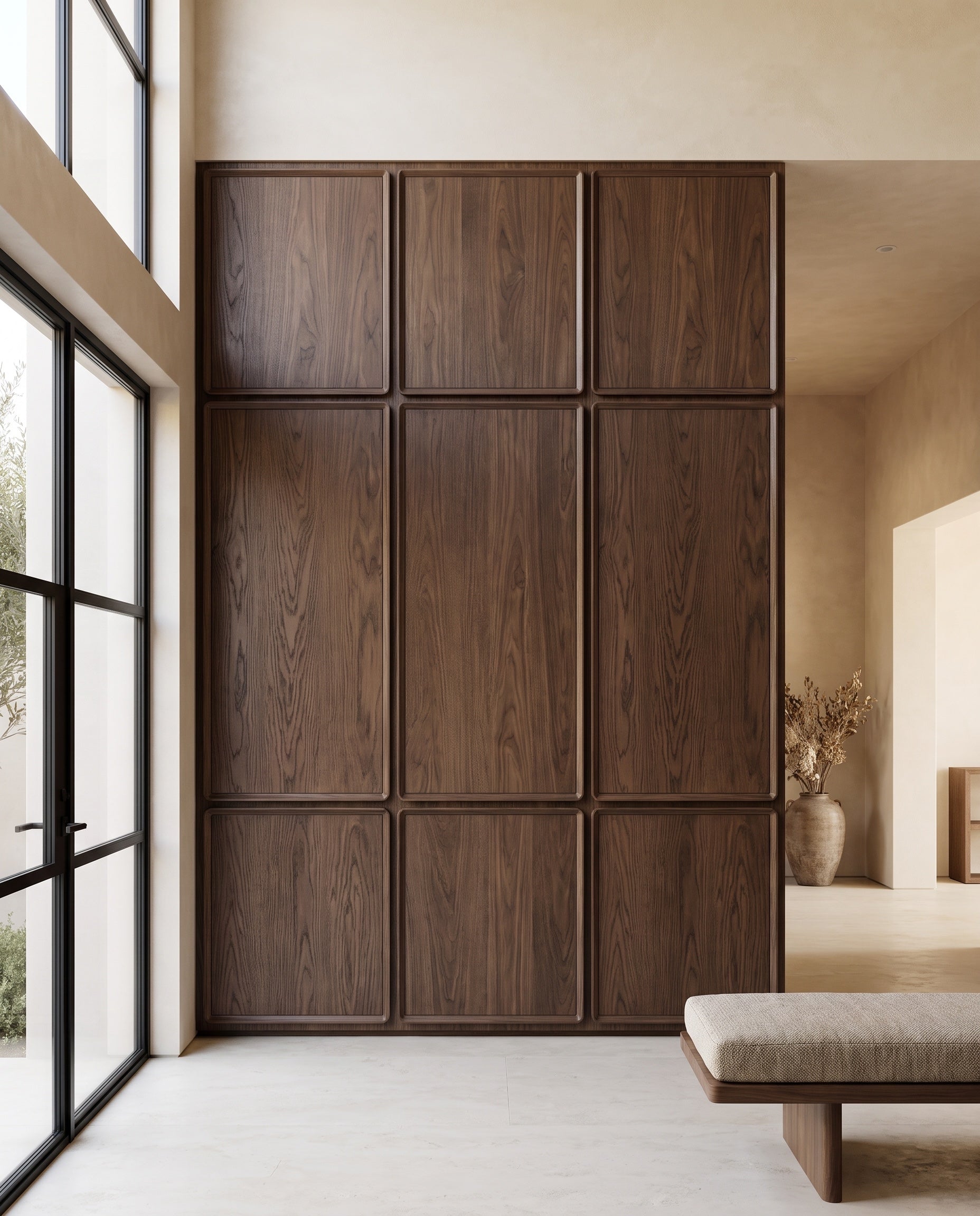 Classic Molding Panels: proposed design in a contemporary interior
