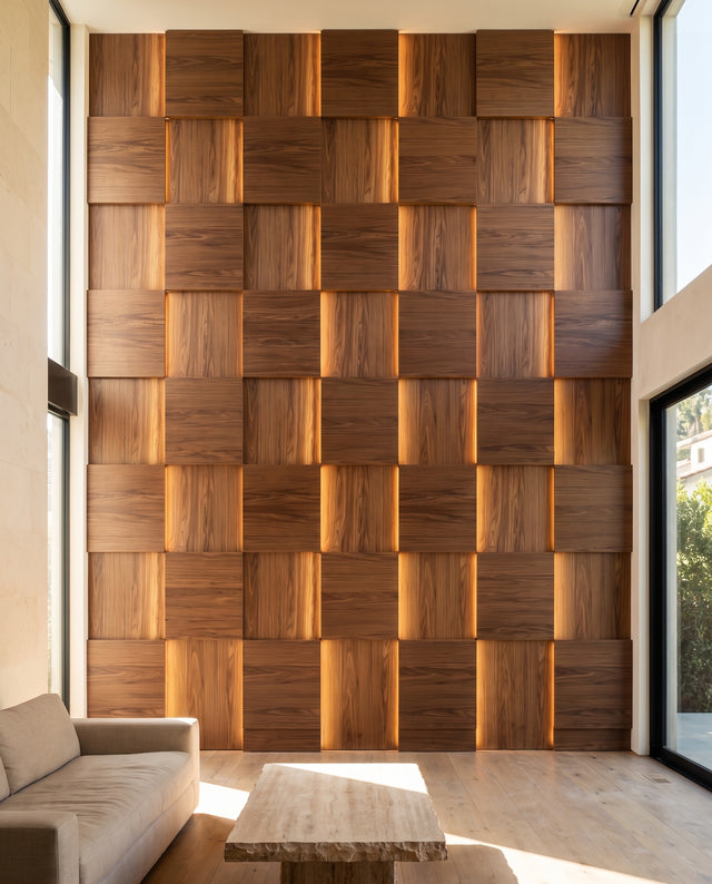 3D Square Panels: interior design visualization