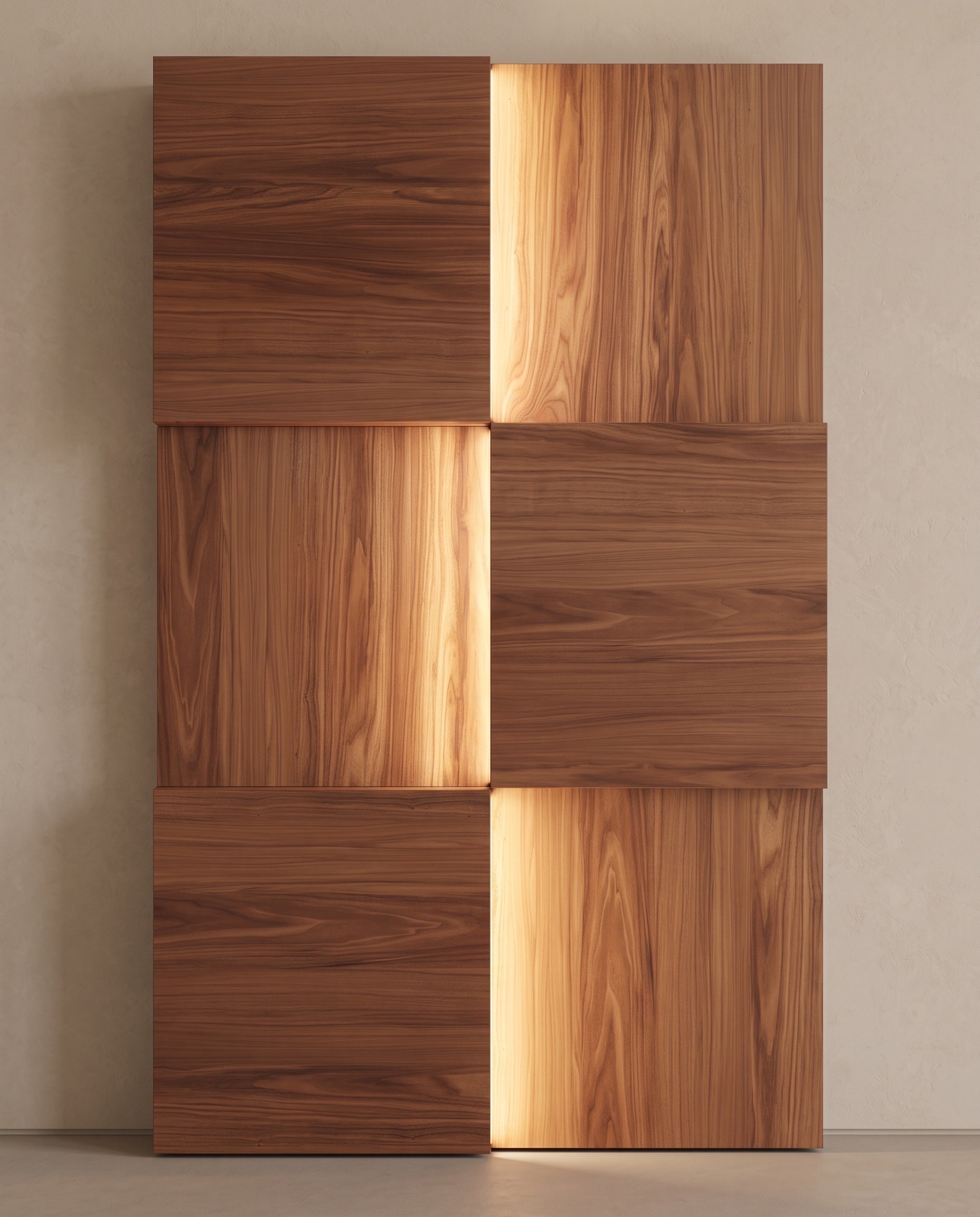 Front elevation showing the complete design and proportions of 3D Square Panels