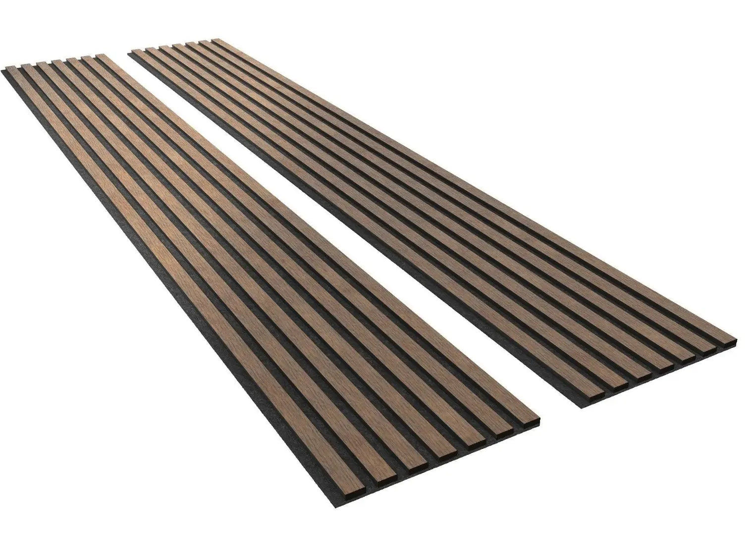 Typical mass-market wood slat panels on felt backing